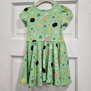 Dot Dot Smile Cap Sleeve St Patrick's Day Dress 12/24